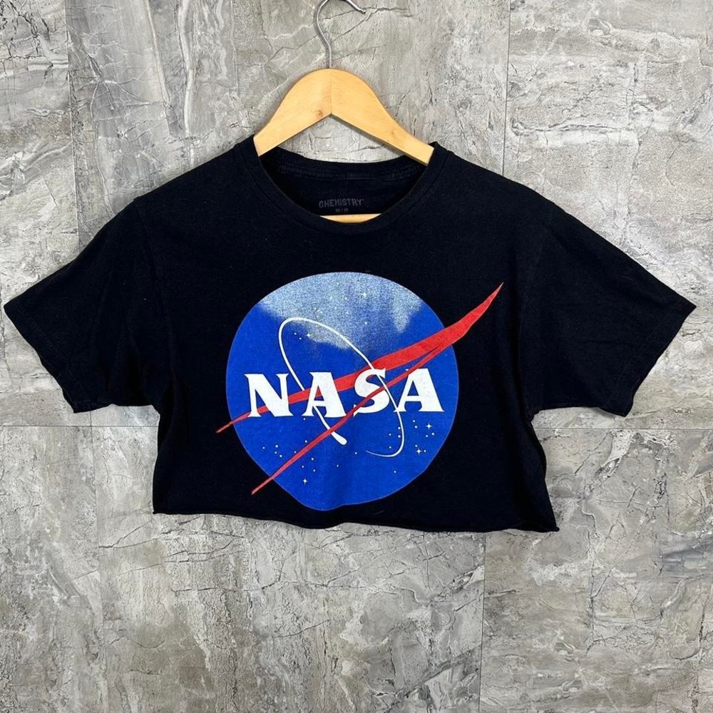 NASA black crop top Woman's Medium‎ #space